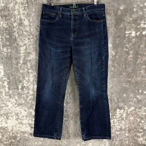 Lauren Ralph Lauren Size 12 Classic Straight Leg Denim Jeans Blue Women